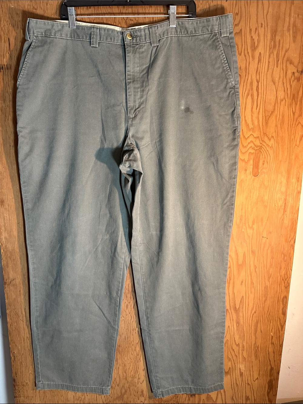L.L. Bean Men's Straight-Leg Chinos in Dusty Teal-Green